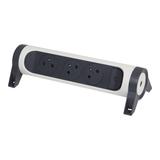 PRZEDŁUŻACZ PREMIUM, OBROTOWY, 3X2P+Z, BEZ PRZEWODU (WIELOGNIAZDOWY BLOK PRZENOŚNY) - BIAŁY/GRAFITOW