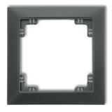 DECO Ramka uniwersalna pojedyncza z tworzywa DECO Soft grafitowy mat