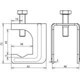 Zacisk dla prętów 20-32 mm, do drutu 6-10 mm lub płask. 40x4-5 mm, stal
