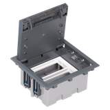 Simon Connect Puszka podłogowa S500 2-modułowa 4x K45 gł. 93mm szary 52050102-035 KONTAKT
