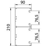 GA-D90210RW, Kanał podparapetowy, 2-komorowy