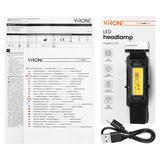 Latarka czołowa LED, 250lm, 500mAh, CCT, ruchoma głowica