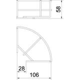 ŁUK KORYTKA SIATK.90 55X100 G