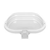 LASO, oprawa ogrodowa z czujnikiem ruchu 180st, 1x60W, E27, IP44, plastik, biała LF-2/W ORNO