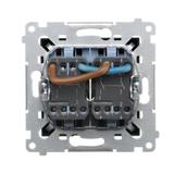 Simon 54 Łącznik dwubiegunowy podwójny 16A z. śrub. czarny