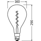 Lampa LED Vintage 1906 CL A160 Filament szkło przezroczyste GOLD 28 non-dim 5,5W 820 E27