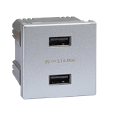 Simon Connect USB ładowarka K45 (45x45) gniazdo typ A 5V/21A aluminium