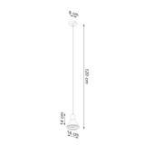 Sollux Lampa wisząca TAZILA 1 biała [ES111] SL.0987