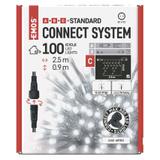 Sople lampki łączone standard 100LED 2,5 m zimna biel + zimna biel miga IP44 timer D1CC02 EMOS