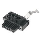 BVZ 7.62HP/04/180SH210C SN BK BX Wtyk PCB (złącze wiązki), 7.62 mm, Liczba biegunów: 4, Przyłącze z jarzmem /25szt./ 1933480000 WEIDMÜLLER