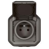 PLEXO Gniazdo hermetyczne IP55 natynkowe KOMPLET antracyt 069791L LEGRAND