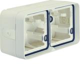 BERKER W.1 Adapter natynkowy podwójna poziomy 4 wejścia IP55 biały 6719323512 HAGER