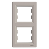 Asfora, ramka 2-krotna, pionowa, brąz