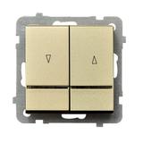 SONATA Łącznik żaluzjowy z podświetleniem niebieskim z blokadą mechaniczną - kolor szampański złoty