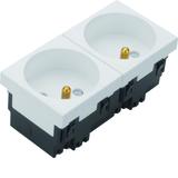 tehalit.GB-EG Gniazdo 2P+Z 33st 2-krotne 45x45mm bezhalogenowe biały EER2339010 HAGER