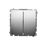 Simon Basic Łącznik świecznikowy z podświetleniem LED 10A 250V szybkozłączka satynowy BMW5L.01/29 KONTAKT