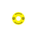 Ex9P1 H S6SK Naklejka wyłącznika awaryjnego z otworem do Ex9P1 H średnica 60mm samoprzylepna żółta SK 106793 NOARK
