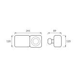 Oprawa COB LED do szynoprzewodu HL826L SILVER 4200K