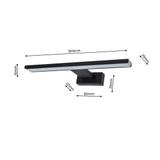 Milagro kinkiet łazienkowy nad lustro LED Shine Black 7W 490lm 4000K IP44 ML4377