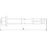 BZ 12-160/255 Kotwa sworzniowa M12x180mm