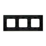 Simon 54 NATURE WMDZ-0130xS-082 Ramka 3-krotna Nature-Metal, INOX NERO, IP20/IP44. (IP44-należy zast DRN3/82 KONTAKT