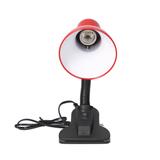 LATSA, lampa biurkowa z klipsem, 40W, E27, stal + tworzywo, czerwona DL-3/R ORNO