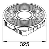 tehalit.VE-EE Podł rowkowy punkt zasilania tubus R12 puszka podł czarny aluminium VANR12019005 HAGER