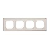 Simon 55 Ramka poczwórna 4-krotna LINE Aluminium mat TR4/143 KONTAKT