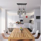 MILAGRO Lampa wisząca RICHMOND BLACK / GOLD 5xE27  Prostokąt