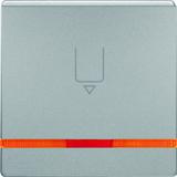 BERKER Q.x Nasadka do łącznika na kartę hotelową z nadrukiem i pomarańcz. soczewką aluminium aksamit