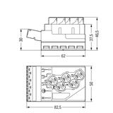 WINSTA IDC moduł zasilający 5-torowy czarny