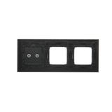 Simon 54 Touch Panel dotykowy S54 Touch 3 moduły 2 pola dotykowe poziome + 2 otwory na osprzęty S54 księżycowa lawa DSTR3200/74 KONTAKT