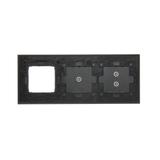 Simon 54 Touch Panel dotykowy S54 Touch 3 moduły 2 pola dotykowe pionowe + 1 pola dotykowe + 1 otwór na osprzęt S54 księżycowa lawa DSTR3310/74 KONTAKT