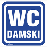 OZNACZENIE WC DAMSKI 100X100  FOLIA SAMOPRZYLEPNA