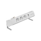 SIMON 480 TS48-430E30BK0-30 Biurkowy zestaw gniazd 3 gn. typ E + ładow. USB A+C i płytka dla 2 złącz