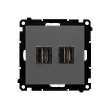 Simon 55 Gniazdo HDMI podwójne Grafitowy mat TGHDMI2.01/116 KONTAKT