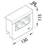 tehalit.SL Pokrywa nośnika urządzeń 20x55 2*45x45 buk SL20055932D2 HAGER