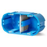 P2x60D , Puszka instalacyjna do pustych ścian Multibox2 - dwupolowa O 2x60, głęboka, niebieski