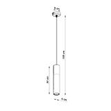 Lampa wisząca BORGIO 1 biały
