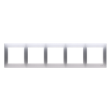 Simon 54 Premium Ramka 5-krotna PREMIUM IP20 / IP44 srebrny mat DR5/43 KONTAKT