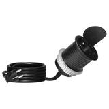 Gniazdo meblowe O6cm wpuszczane w blat z pokrywką, ładowarką USB i przewodem 1,9m, 1x2P+Z (Schuko), OR-GM-9040(GS)/B ORNO