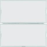 BERKER KNX e/s B.x Przycisk podwójny z polem opisowym z diodami LED RGB i czujnikiem temperatury biały i krem 80162780 HAGER