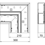 GS-DFF70210RW, Naroże płaskie 70X210 CZ.B.