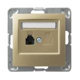 IMPRESJA Gniazdo telefoniczne pojedyncze - kolor złoty metalik