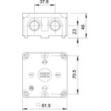 B 9 B M, PUSZKA INSTAL.B9 PUSTA GW.M20 SZ