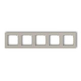 MINI Ramka uniwersalna pięciokrotna kwadratowa z tworzywa taupe