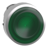 Harmony XB4 Przycisk płaski zielony z samopowrotem LED metalowy karbowana bez oznaczenia ZB4BW333S Schneider