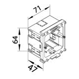tehalit.WA Puszka inst. montaż kraw ramki tehalit PA bezhalogenowy GLT4001 HAGER