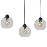 Milagro lampa wisząca Sofia Clear 3xE27 czarna MLP6579