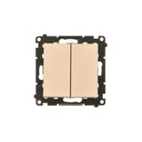 Simon 55 Przycisk zwierny podwójny zwierny bez piktogramu szybkozłączka Szampański mat